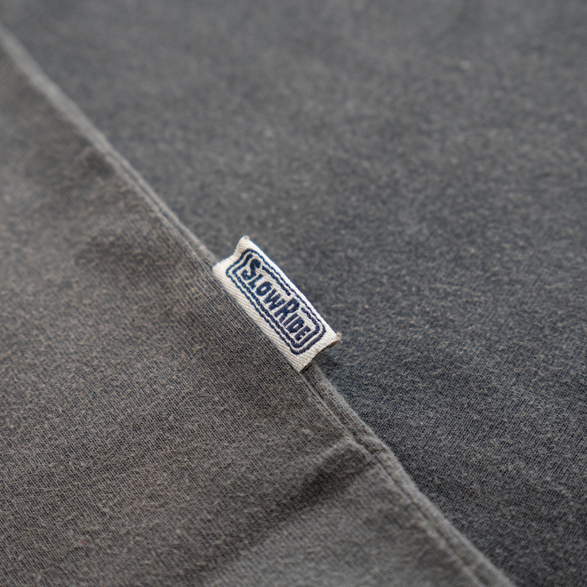 Radio Heavyweight Tee (Vintage Black), woven label on shirt