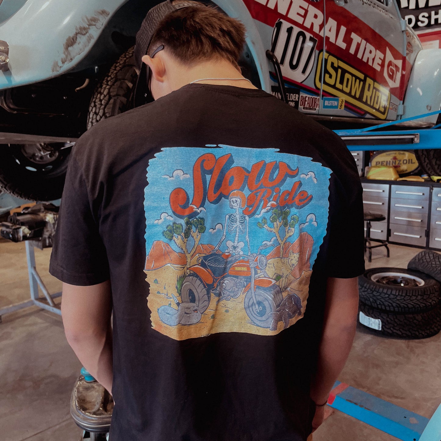 Three Wheelin'Tee Day (Black)