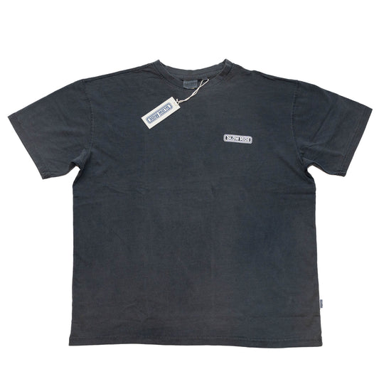 Radio Heavyweight Tee (Vintage Black) - Slow Ride- Essential Slow Ride t-shirt available in black and vintage black, featuring the iconic 'Slow Ride' logo on the back. Ideal for fans of Off-Roading and Off-Road Racing, this slow ride shirt celebrates the vintage Volkswagen culture, including the Volkswagen bus, Volkswagen bug, and Baja bug. Perfect for those who embrace the Garage and Racing lifestyle and live by mottos like 'Enjoy Getting There,' 'Wheelin and Spilling,' and 'Restore and Destroy.' A must-ha
