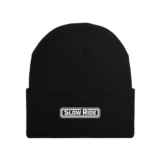 Radio Rubber Patch Beanie (Black) - Slow Ride