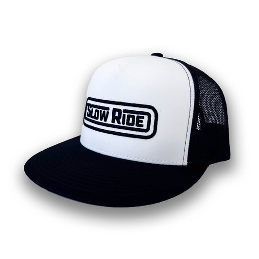Radio Trucker Hat (White/Black) - Slow Ride