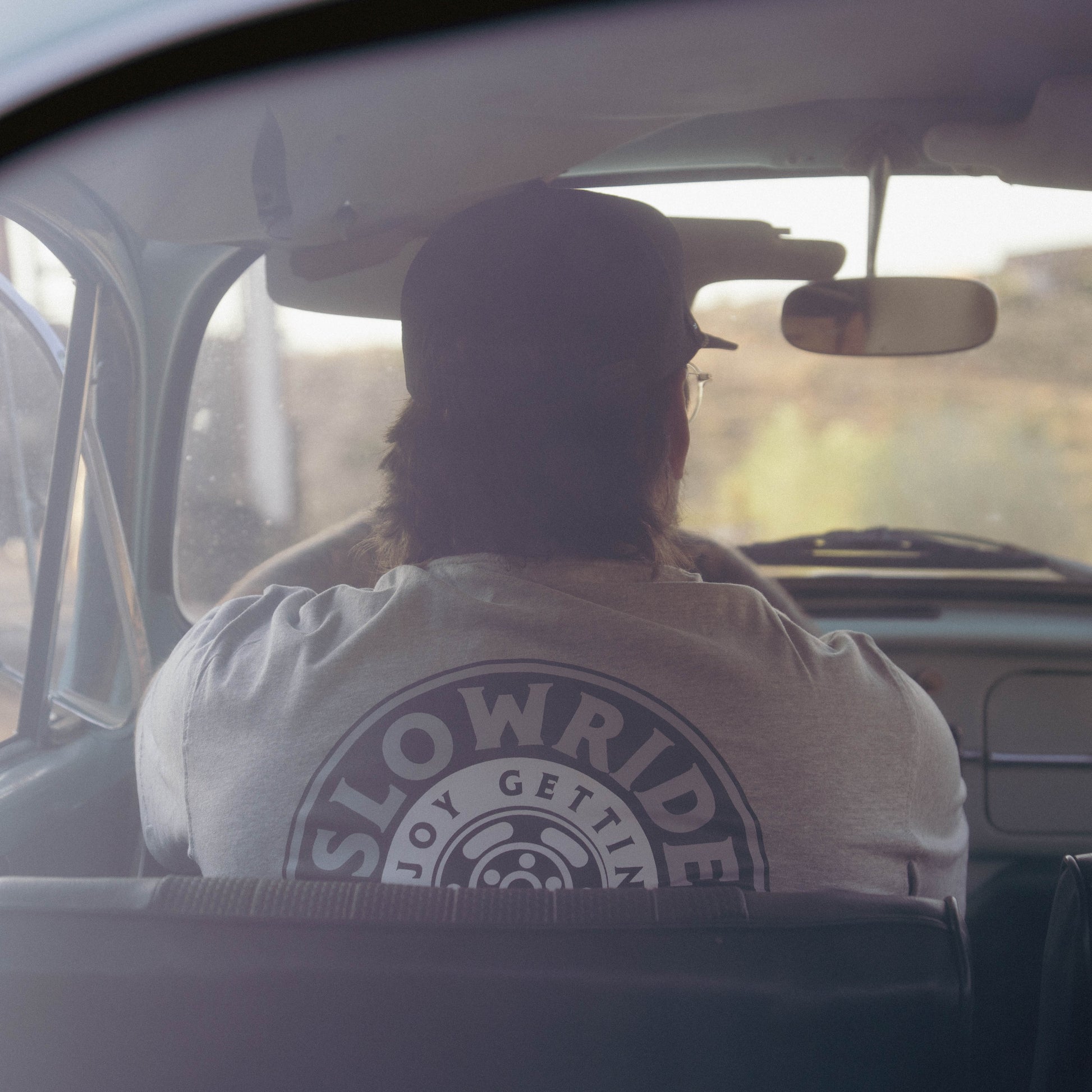 Space Wheel Tee (Grey) - Slow Ride