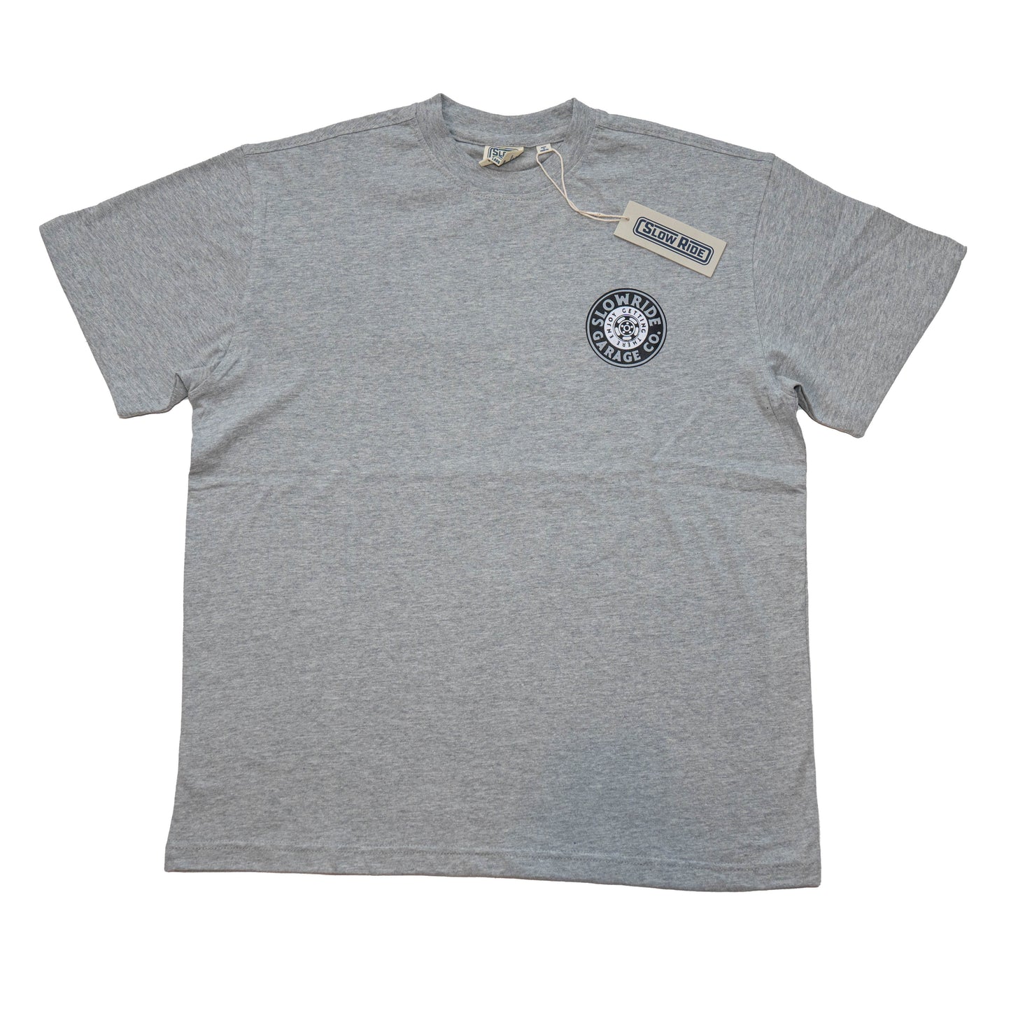 Space Wheel Tee (Grey) - Slow Ride