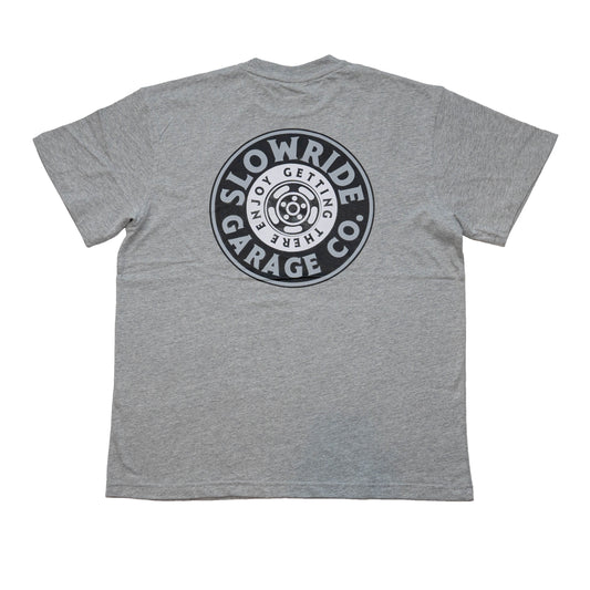Space Wheel Tee (Grey) - Slow Ride