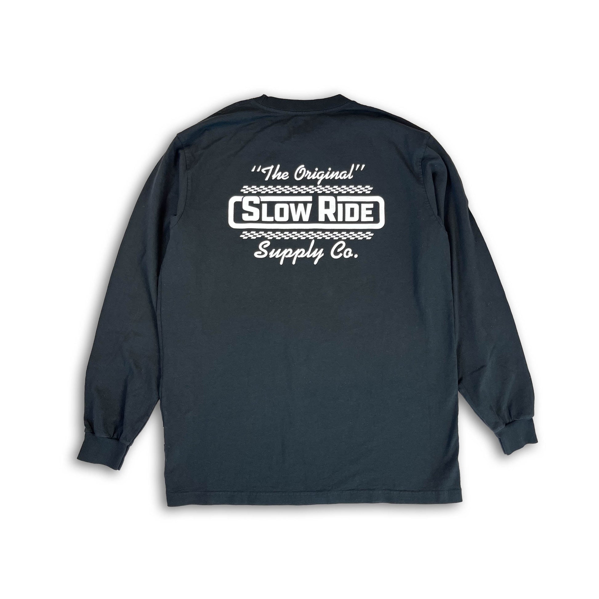 USA Made L/S Tee Black - Slow Ride