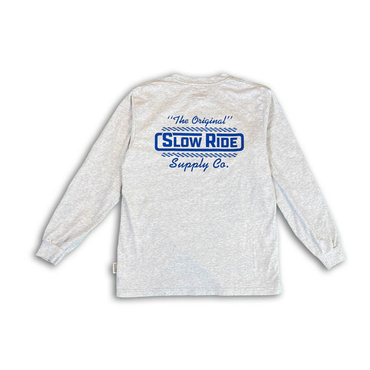 USA Made L/S Tee Grey - Slow Ride