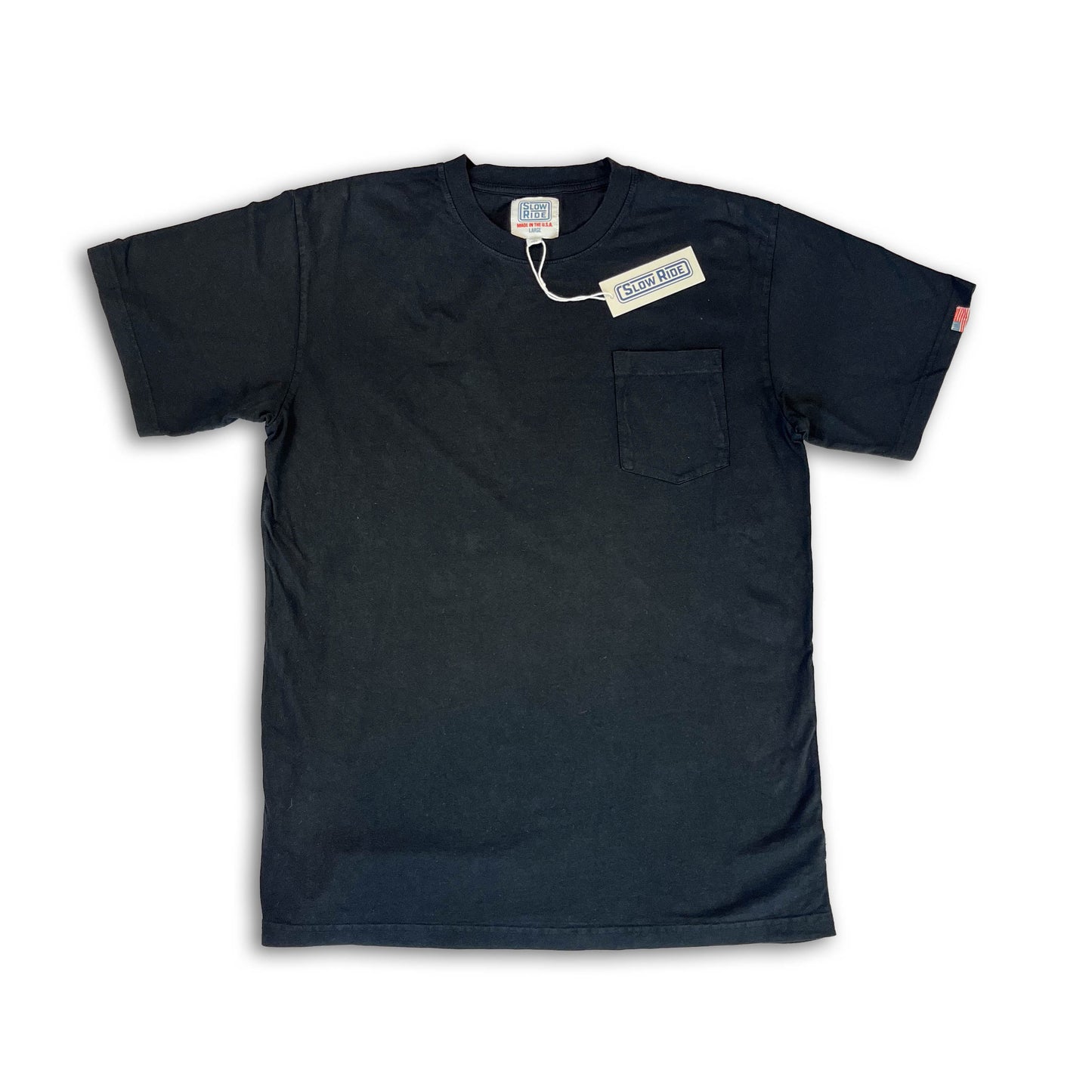 USA Made Pocket Tee Black - Slow Ride