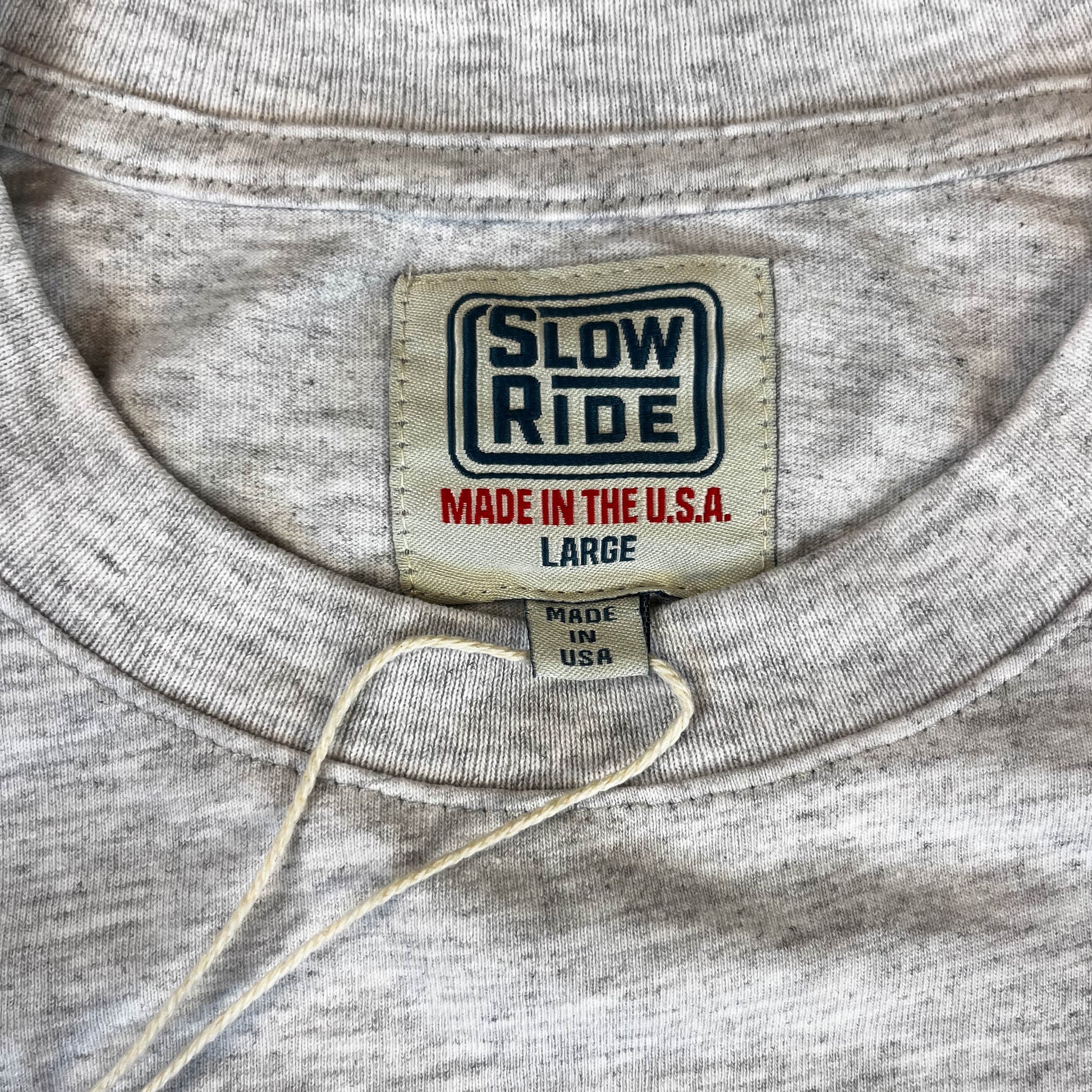 USA Made Pocket Tee Grey - Slow Ride