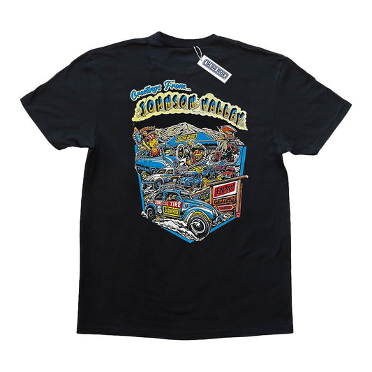 Welcome To Johnson Valley Tee (Black) - Slow Ride